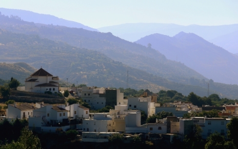 Orgiva village from the road to Sierra Nevada